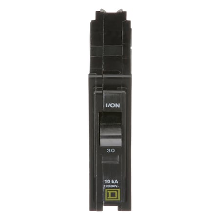 Square D Miniature Circuit Breaker, QO Series, 30A, 1 Pole, 120/240V AC, 10kA at 120/240V AC QO130C